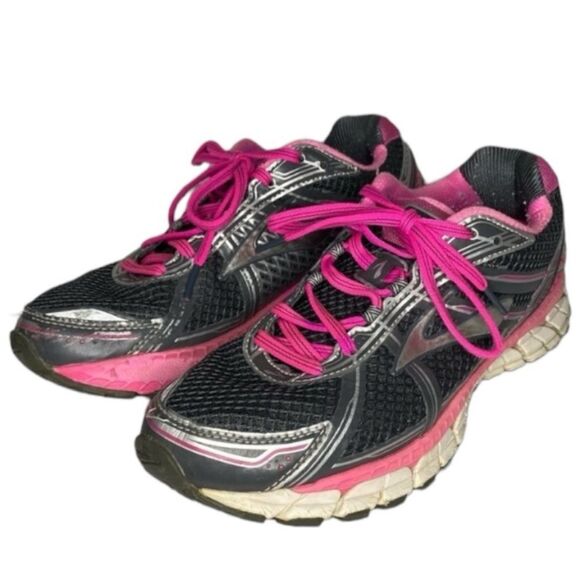 Brooks Adrenaline GTS 15 Grey Pink Athletic Running Shoes Size 9.5 - Picture 1 of 16